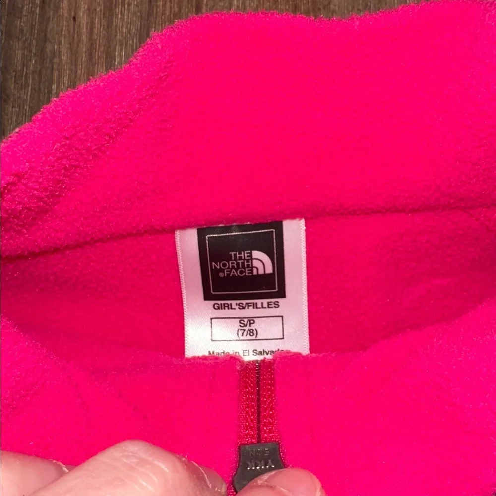 The North Face Hot Pink‎ 1/4 Zip Fleece Pullover Size S (7/8) Girls